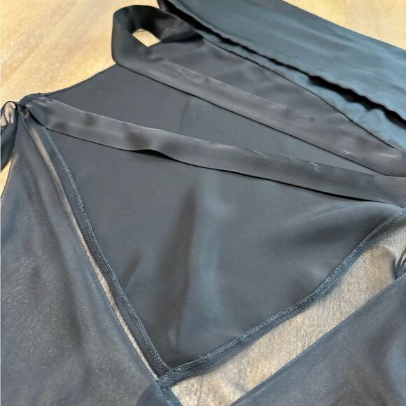 Maximilian Davis Nightfall Draped Asymmetric Dress Black Runway 22 Satin Size XS - Picture 15 of 16